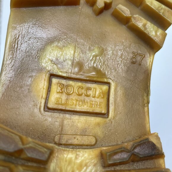 Roccia Women's Lace Up Combat Boots size 6.5 Italian Leather with Flowers EU 37 - Picture 12 of 16